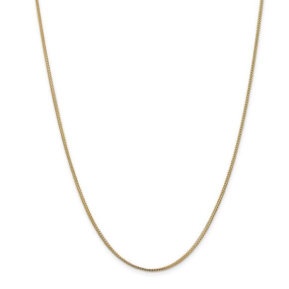 1.1mm 14k Yellow Gold Solid Franco Chain Necklace, 16 Inch - Picture 3 of 8
